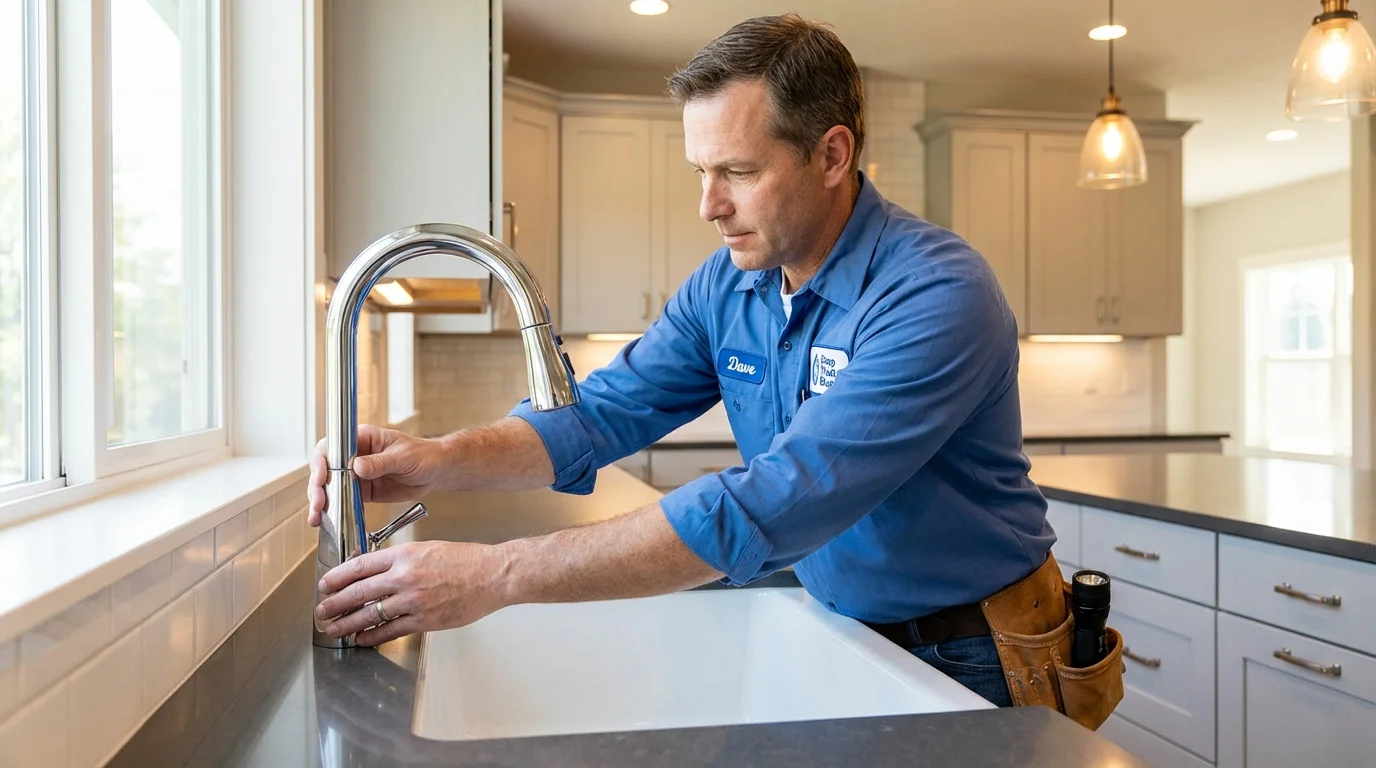 Kitchen faucet installation by Johns Plumbing LLC in Ottumwa